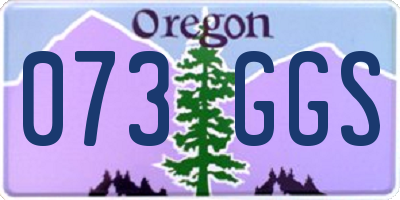 OR license plate 073GGS