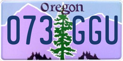 OR license plate 073GGU