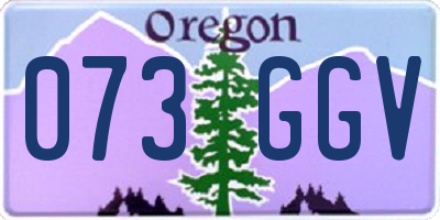 OR license plate 073GGV