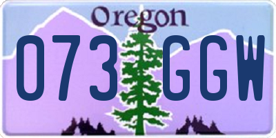 OR license plate 073GGW