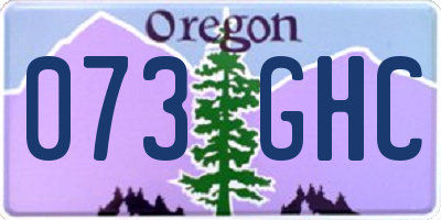 OR license plate 073GHC