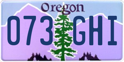 OR license plate 073GHI