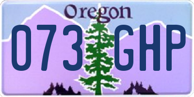 OR license plate 073GHP
