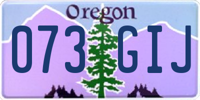 OR license plate 073GIJ