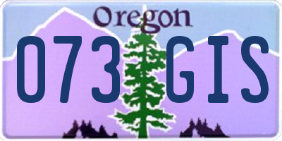 OR license plate 073GIS