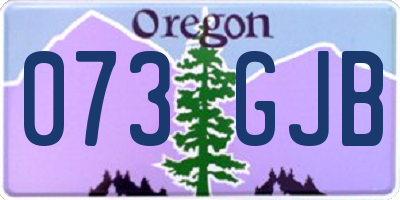 OR license plate 073GJB
