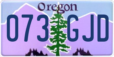 OR license plate 073GJD