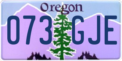 OR license plate 073GJE