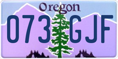 OR license plate 073GJF