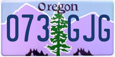 OR license plate 073GJG