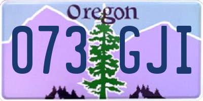 OR license plate 073GJI