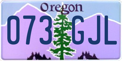 OR license plate 073GJL