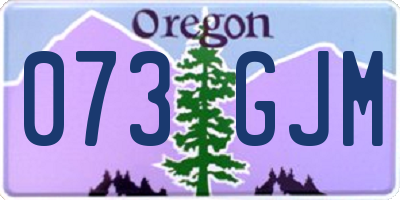 OR license plate 073GJM