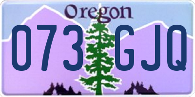 OR license plate 073GJQ