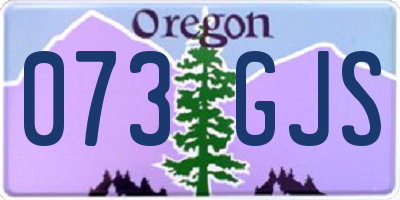 OR license plate 073GJS