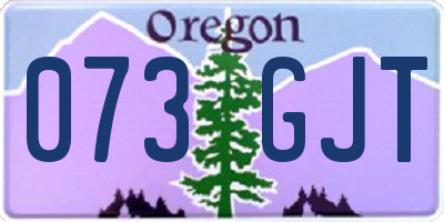 OR license plate 073GJT