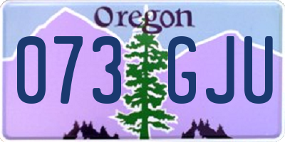 OR license plate 073GJU
