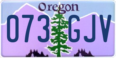 OR license plate 073GJV