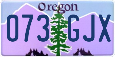 OR license plate 073GJX