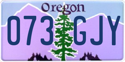 OR license plate 073GJY