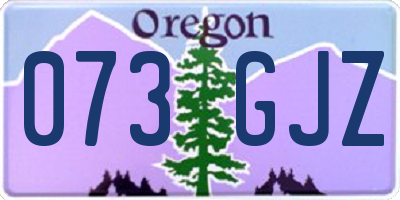 OR license plate 073GJZ