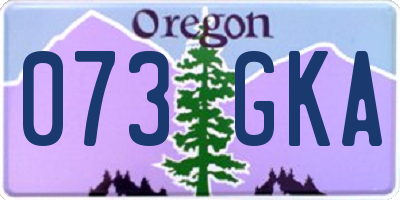 OR license plate 073GKA