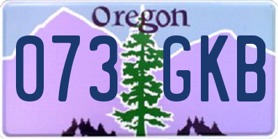 OR license plate 073GKB