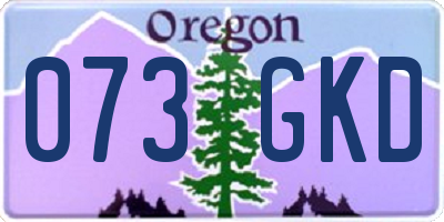 OR license plate 073GKD