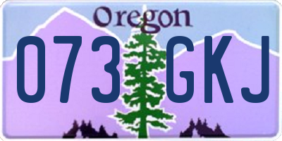 OR license plate 073GKJ