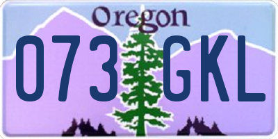 OR license plate 073GKL