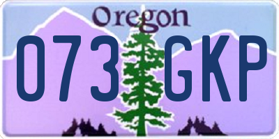 OR license plate 073GKP