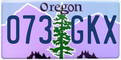 OR license plate 073GKX