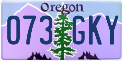 OR license plate 073GKY