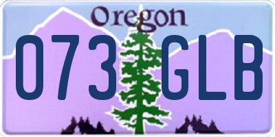 OR license plate 073GLB