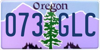 OR license plate 073GLC