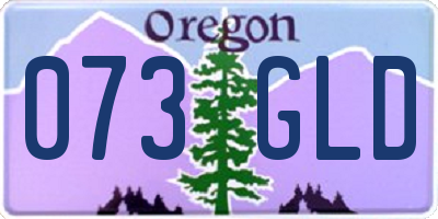 OR license plate 073GLD