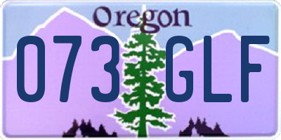 OR license plate 073GLF