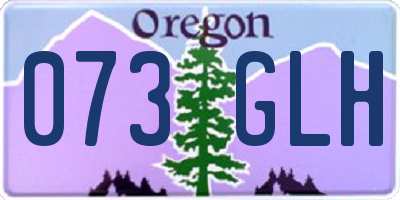 OR license plate 073GLH