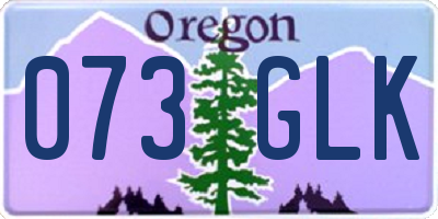 OR license plate 073GLK