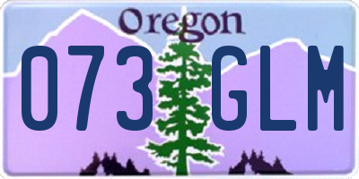 OR license plate 073GLM