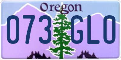 OR license plate 073GLO