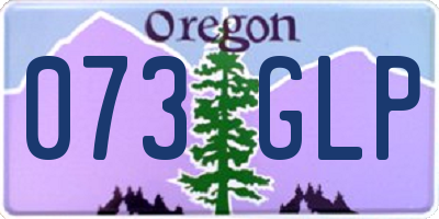 OR license plate 073GLP