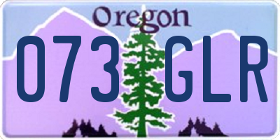 OR license plate 073GLR