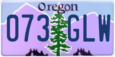 OR license plate 073GLW
