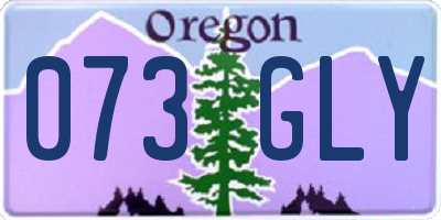 OR license plate 073GLY