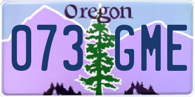 OR license plate 073GME