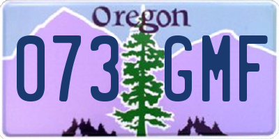 OR license plate 073GMF