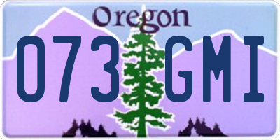 OR license plate 073GMI