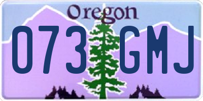 OR license plate 073GMJ
