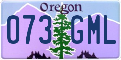 OR license plate 073GML